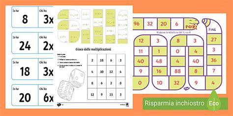 Pacco Giochi Moltiplicazione Scuola Primaria Twinkl