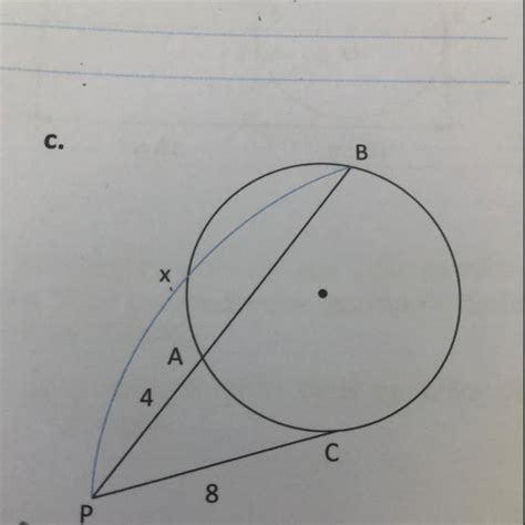 07 Calcule a medida x em cada figura em que PC é um segmento tangente