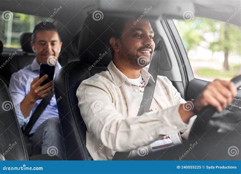 Indian Male Driver Driving Car With Passenger Stock Image Image Of Transport Auto 240055225