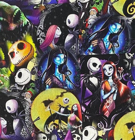 Nightmare Before Christmas Fabric 100% Cotton Fabric Fat Quarters ...