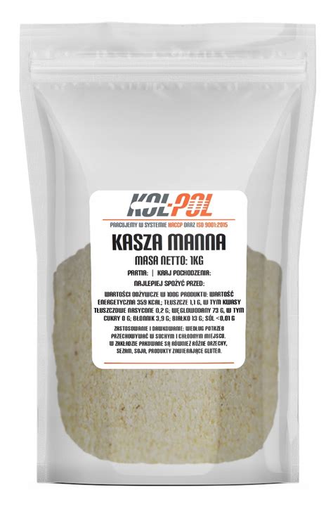 KASZA MANNA 1kg Grysik naturalna wysoka jakość 10771133004