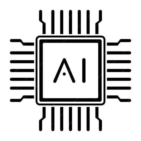 Premium Vector Artificial Intelligence Ai Processor Chip Icon Symbol