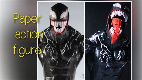 How To Make Venom Action Figure Out Of Paper Simplecraft Youtube