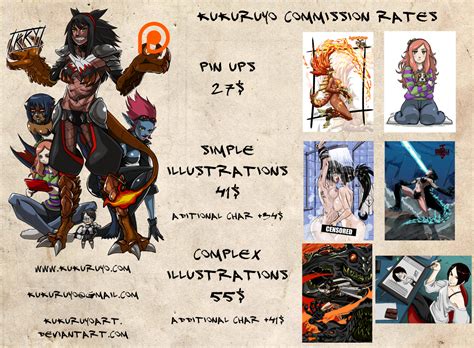 Commission Rates By Kukuruyo Hentai Foundry