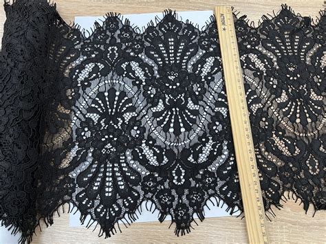 Кружево реснички кордовое CD -902127 черный (30 х 145 см), купить оптом ...