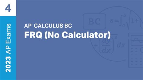 4 FRQ No Calculator Practice Sessions AP Calculus BC YouTube