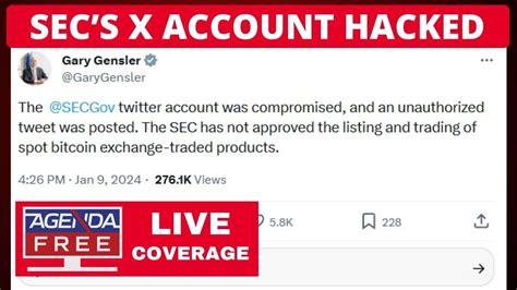 Sec’s Twitter X Account Hacked Posts Major False News On Bitcoin Etfs Live Breaking News