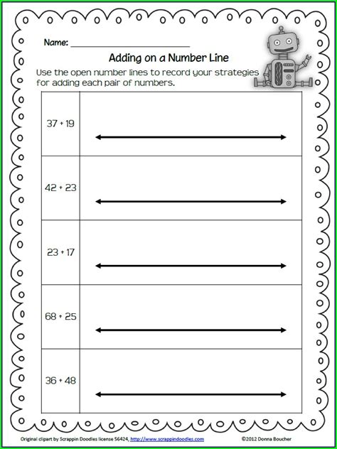 Adding Integers On Number Line Worksheet