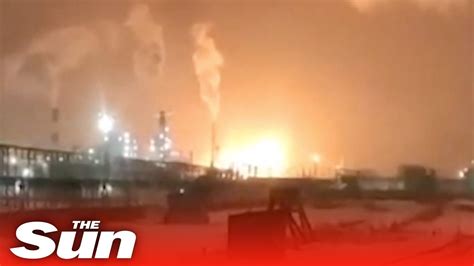 Russian Oil Refinery Hit By Huge Explosion Amid Suspected Sabotage