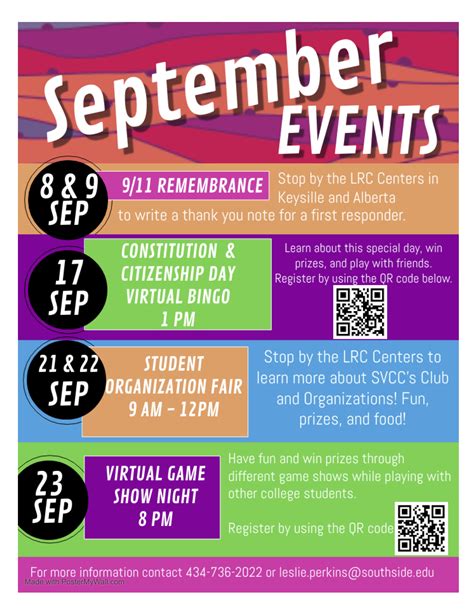 September Student Events | Southside Virginia Community College