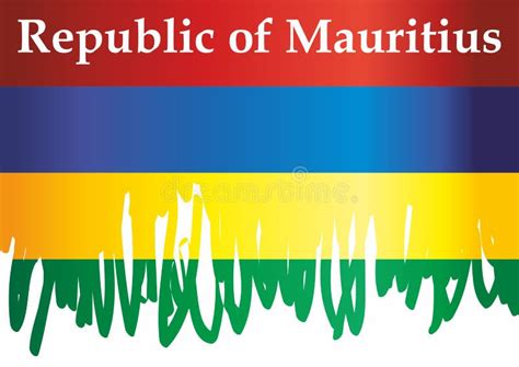 Flag Of Mauritius Republic Of Mauritius Vector Illustration Stock Vector Illustration Of