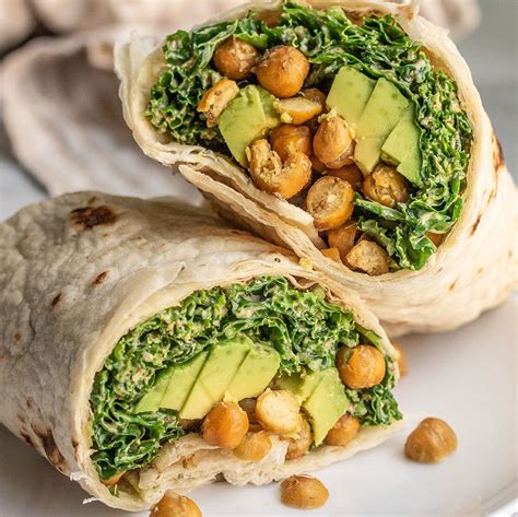 Nutrient Rich Kale Caesar Salad Wrap Recipe Avocado Green® Magazine