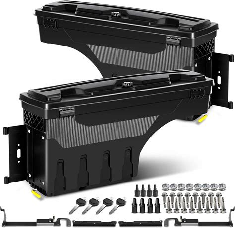 Amazon Yhtauto Set Of Truck Bed Storage Tool Box Lockable