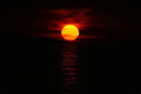 Sea Sun Sunset Dark Hd Wallpaper Peakpx