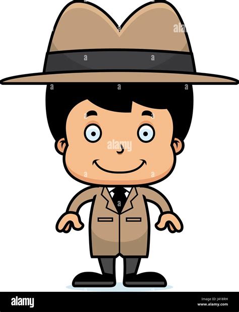 Boy Detective Cartoon