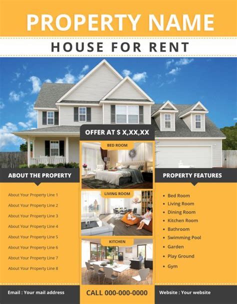 House For Rent Flyer Template Free