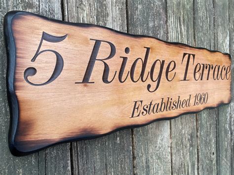 Personalized Rustic Driveway Address Sign Engraved Western Etsy Uk