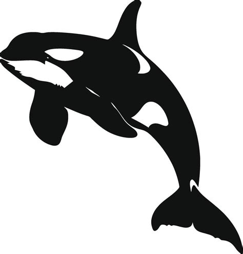 Ai Generated Silhouette The Orca Or Killer Whale Black Color Only