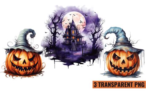 Watercolor Happy Halloween Clipart Graphic By CraftArt Creative Fabrica