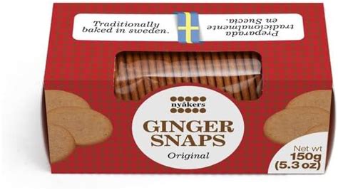 Nyakers Swedish Ginger Snaps Original And Old Fashioned Pepparkakor Ginger Cookies