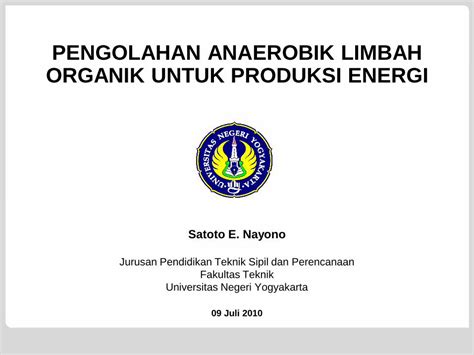 PDF PENGOLAHAN ANAEROBIK LIMBAH ORGANIK UNTUK Staff Uny Ac Id Sites