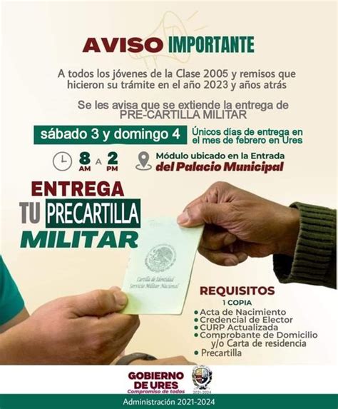 Se Extiende Entrega De Cartilla Militar Liberada Municipio De Ures