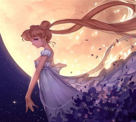 Princess Serenity Pretty Dress Bonito Woman Moon Anime Sailor