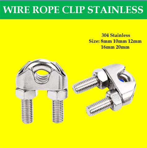 Mago 8mm 20mm Stainless Steel Wire Rope Clip Thimble Turnbuckle Wire Rope Grip 304 Cable Clamp