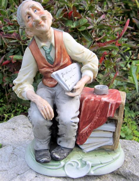 Vintage Bruno Capodimonte Figurine Porcelain Old Man