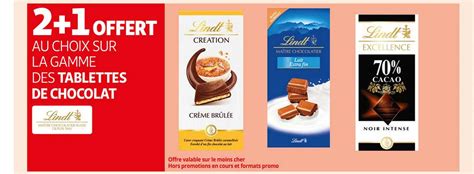 Promo La Gamme Des Tablettes De Chocolat Lindt Chez Auchan Icatalogue Fr