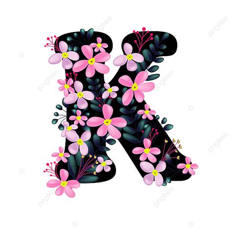 Floral Alphabet Font Vector Hd Images Cute K Floral Font Alphabet Floral Alphabet Font Png