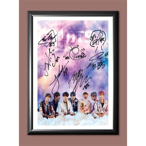 BTS Bangtan Boys Signed Autographed Photo Poster A3 11.7x16.5" on eBid ...