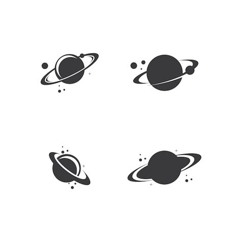 Una Ilustración Vectorial Del Símbolo Del Planeta Saturno Vector Premium