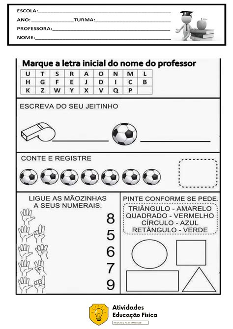 Caderno Atividades De Educa O F Sica Para Imprimir