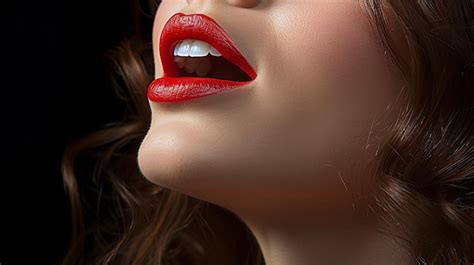 Premium Photo Beautiful Female Red Lips Hd K Wallpaper Stock