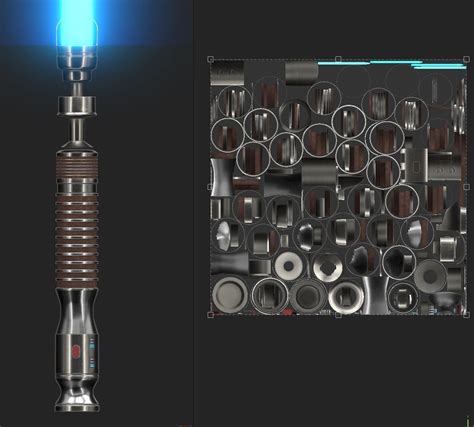 3d Model Scifi Lightsaber 3d Model Aaa Pbr Asset Vr Ar Low Poly