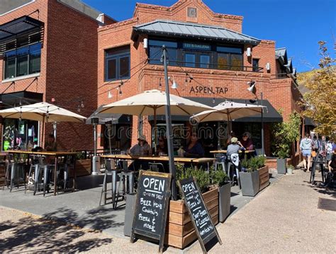 Outdoor View of Aspen Tap Restaurant Editorial Stock Photo - Image of restaurant, travel: 198378163