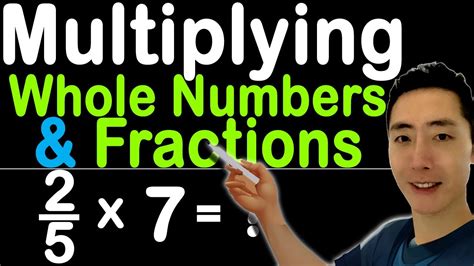 How To Multiply A Whole Number By A Fractions Step By Step Youtube