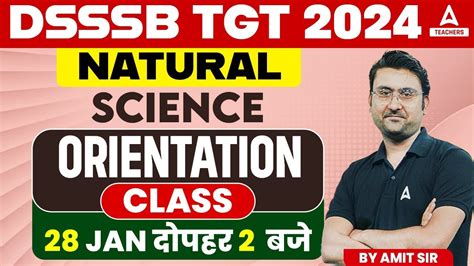 DSSSB Vacancy 2024 DSSSB TGT Natural Science Orientation Class By