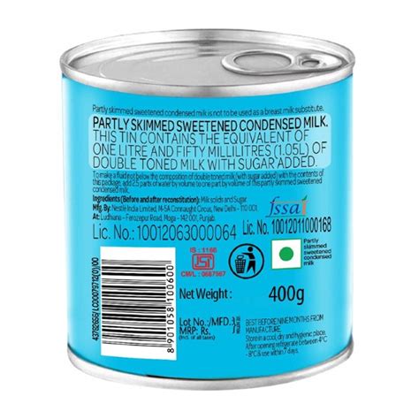 Nestle Milkmaid Sweetened Condensed Milk 400g Tin Pack Indian On Shop