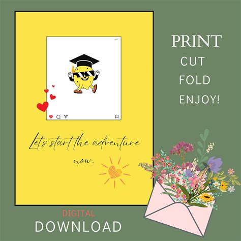 Printable Graduation Cards Instant Download Funny Graduation Greeting Cardslemon Graduatıon