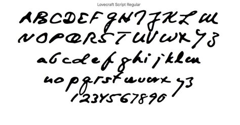 Lovecraft Font