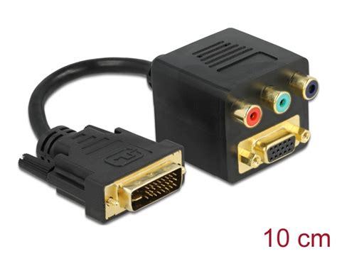 Delock Products Delock Adapter Dvi Male To Vga X Rca Female