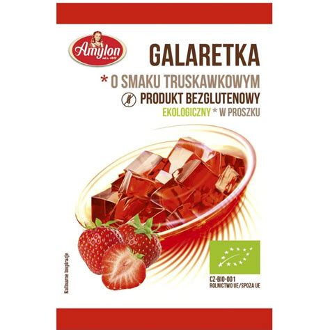 Galaretka O Smaku Truskawkowym Bez Glutenu Bez Elatyny Z Agarem Bio