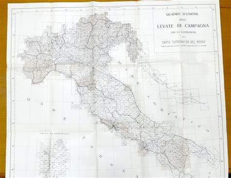 Militaria Quadro Unione Levate Di Campagna Per Carta Topografica Del