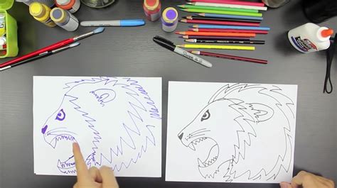 How To Draw A Lion Art For Kids Hub Lion Art Art For Kids Hub | Images ...