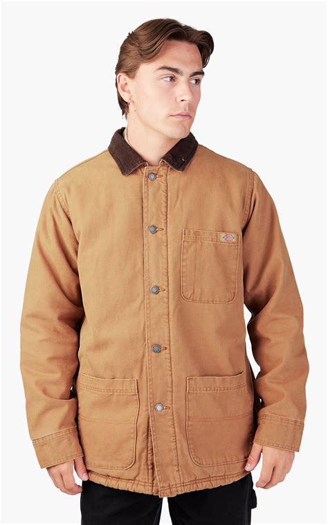 Dickies Duck Canvas Chore Coat Stone Washed Brown Duck Cultizm