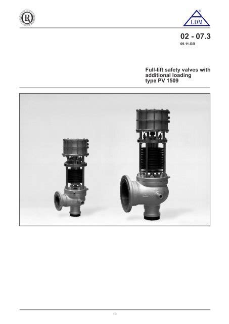 Full Lift Safety Valves With Additional Loading Type Pv