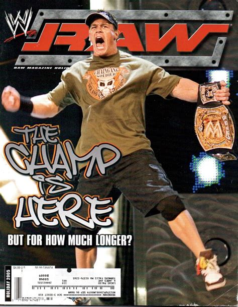 John Cena December Holiday 2005 WWE Raw Wrestling Magazine 2 Sided