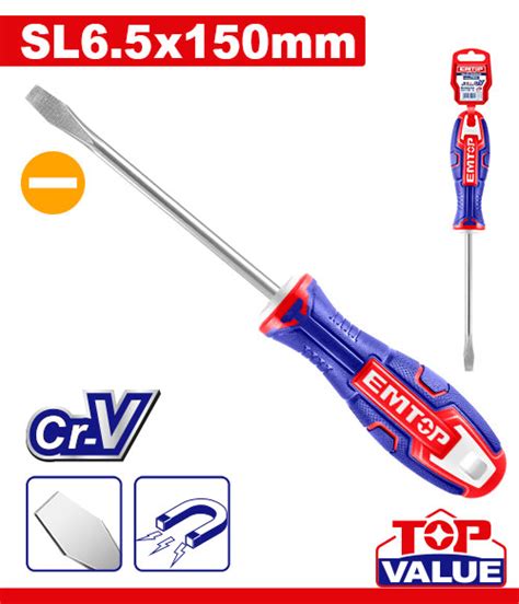 Slotted Screwdriver Mm Emtop Brand Bas Kuwait Bab Al Saif Est